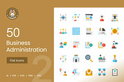 Business Administration Flat Icons, an Icon by IconBunny (Thumbnail 1 of 2)