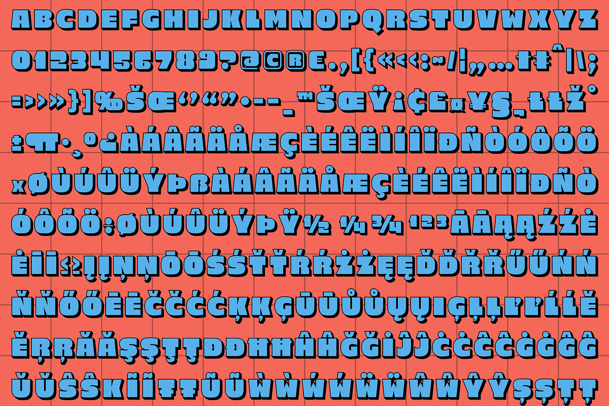 FT FABLO | SHADOW FONT, a Sans Serif Font by Fateh.Lab (Photo 10 of 15)