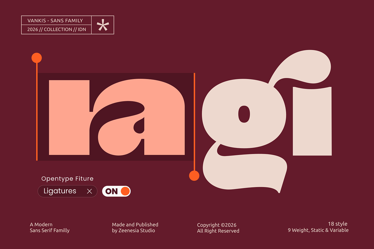 Vankis Font Family, a Sans Serif Font by zeenesia (Photo 7 of 21)