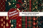 Classic Christmas Digital Paper, a Texture Graphic by Dream Creation (Thumbnail 1 of 6)