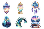 Enchanted Northern Lights Clipart, an Illustration by CreationArt (Thumbnail 4 of 5)