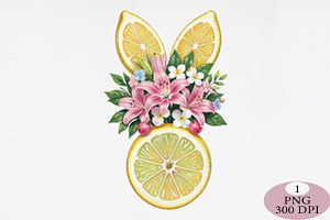 Boho Lemon Coquette Png, an Illustration by Daily.Designs