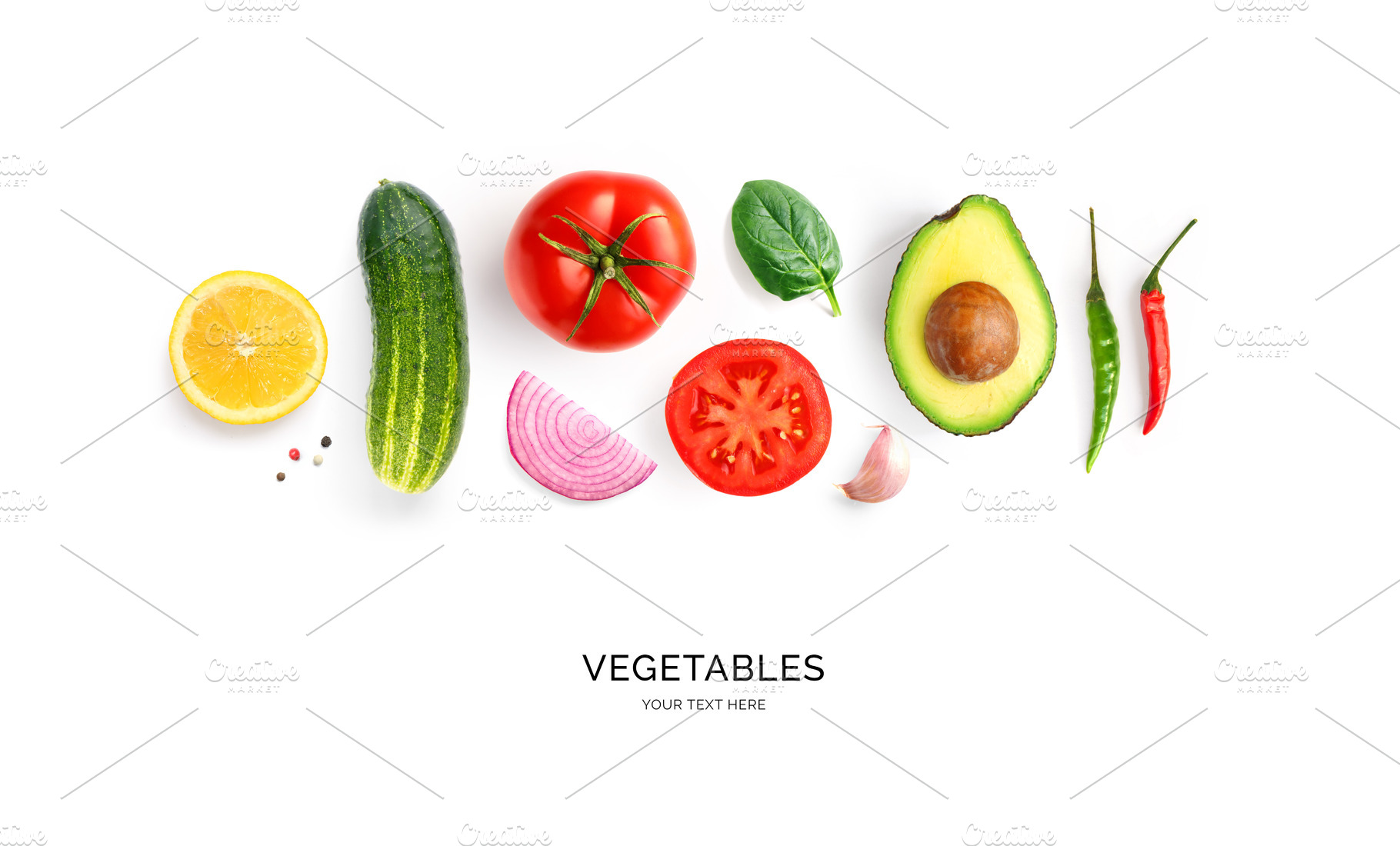 Vegetables containing abstract, abstract background, and appetizer, a Food & Drink Photo by StudioPhoto