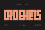 Crochets - Condensed Display Font, a Sans Serif Font by Pian45 Studio (Thumbnail 1 of 8)