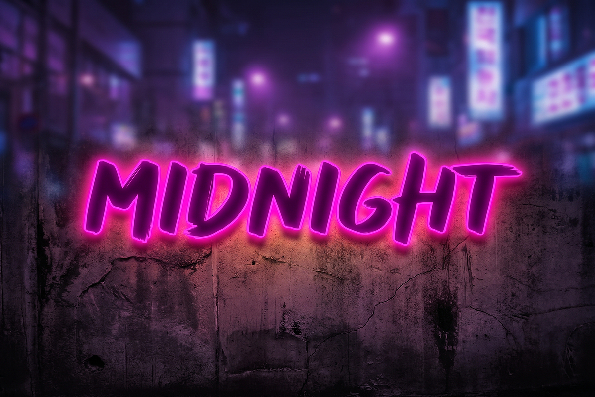 Midnight - Modern Display Font, a Sans Serif Font by Luna Shop (Photo 1 of 6)