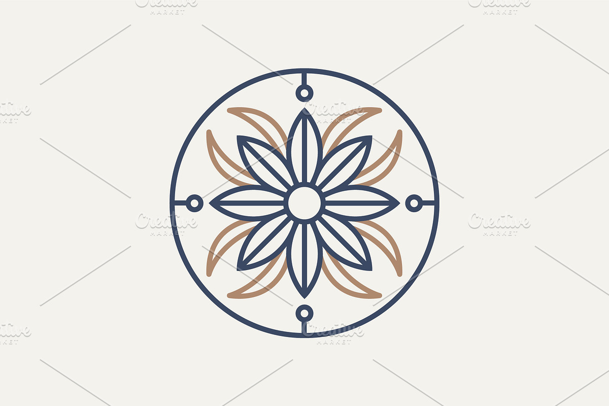 floral mandala ornament icon logo, a Branding & Logo Template by Blazybone (Photo 2 of 2)
