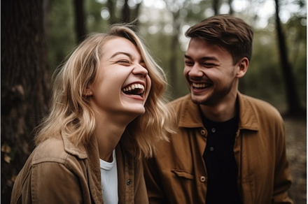 happy laughing couple spending time, a Person Photo by Sergey Kotenev