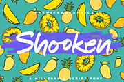 Shooken Fonts + Extras & Swashes, a Script Font by Ryn Pojas (Thumbnail 1 of 9)