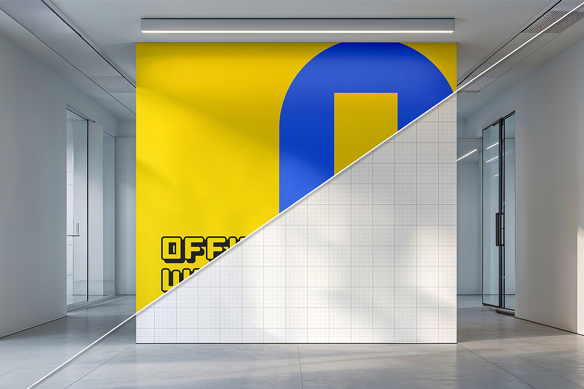 Office Wall Poster Mockup, an Advertising Mockup by graphypix (Photo 3 of 4)