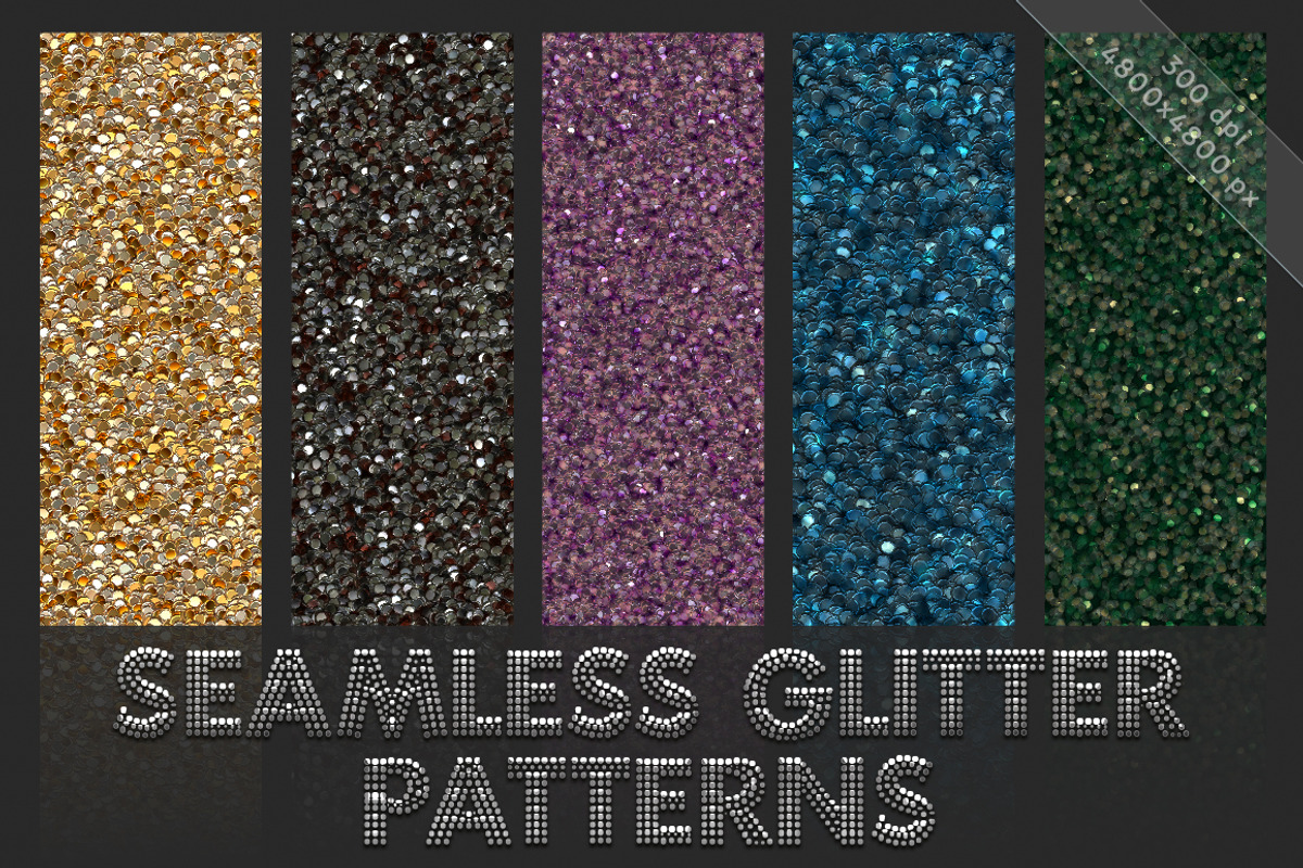 Glitter patterns. Seamless textures, a Pattern Graphic by SunArt (Photo 1 of 2)