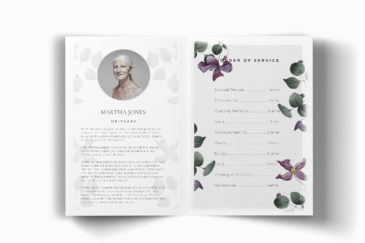 Funeral program, a Brochure Template by inserenity (Photo 4 of 6)