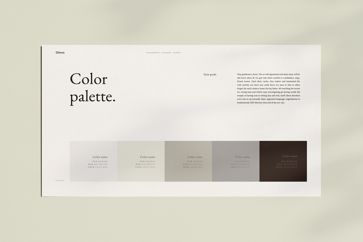 CHLOVIA - Keynote Brand Guidelines, a Presentation Template by Elokka Std. (Photo 6 of 12)