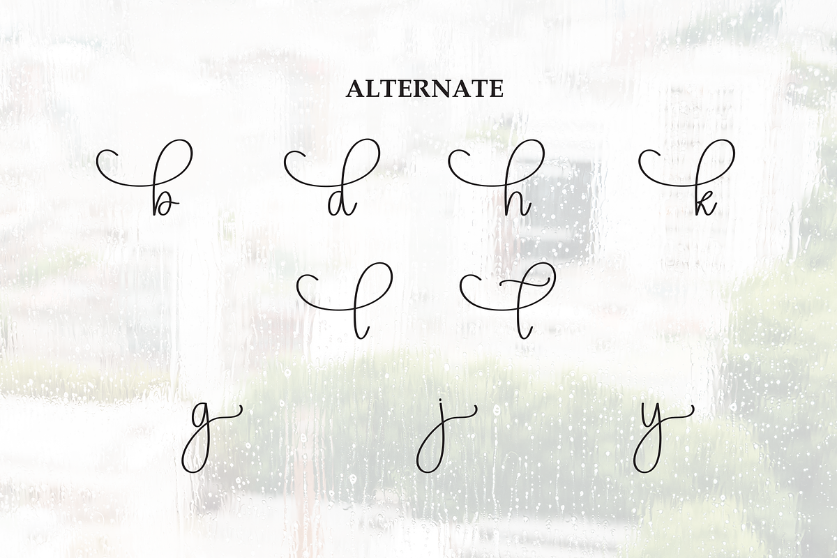 Rainyday | Script Font, a Handwritten Font by Scratchones (Photo 8 of 9)