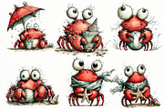 Whimsical summer crab Clipart, an Illustration by Designworld (Thumbnail 3 of 6)