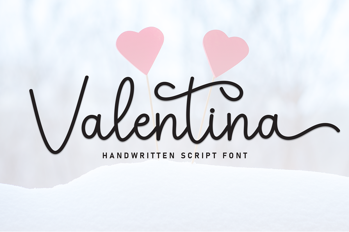 Valentina | Script Font, a Handwritten Font by Scratchones (Photo 1 of 9)