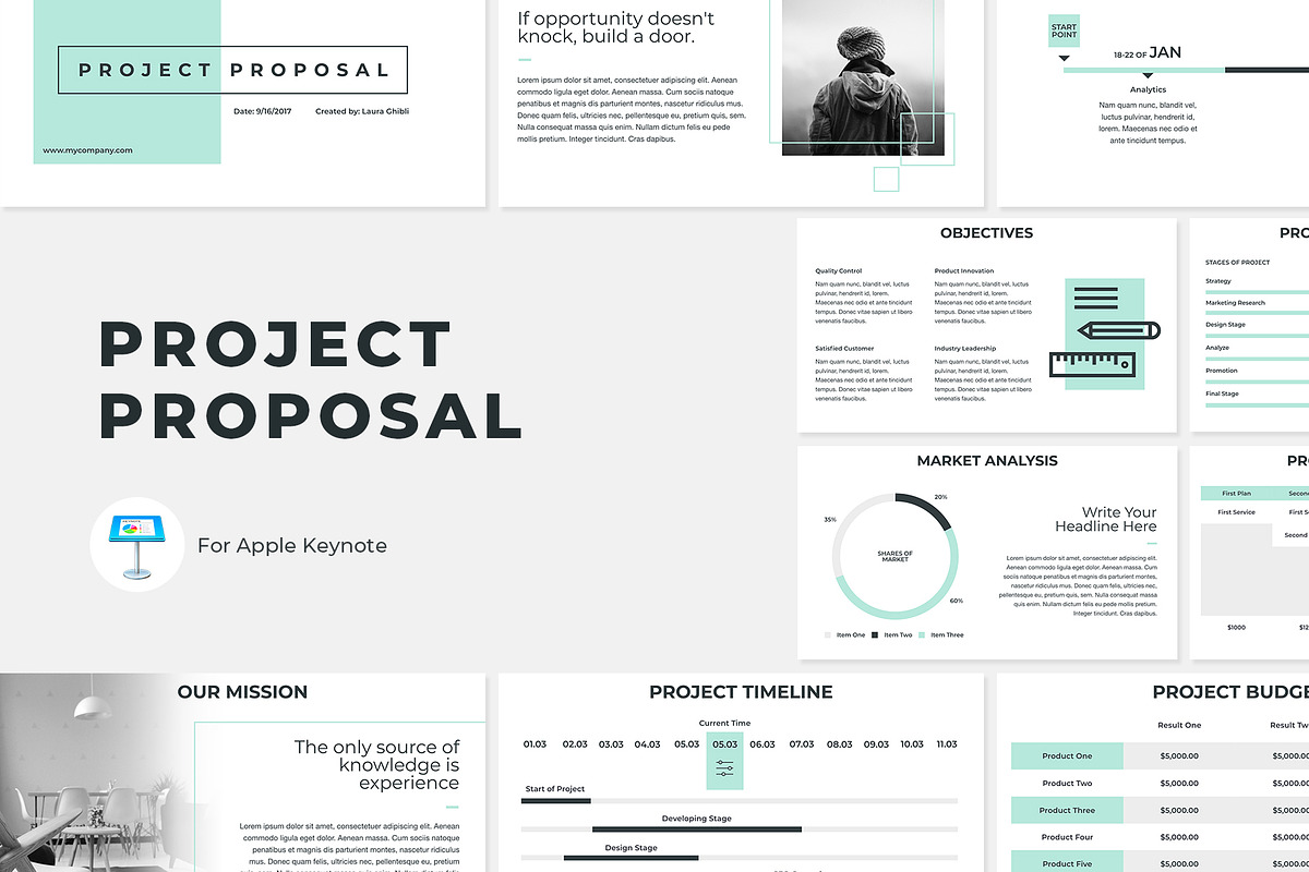 Project Proposal Keynote Template, a Presentation Template by JetzTemplates (Photo 1 of 9)