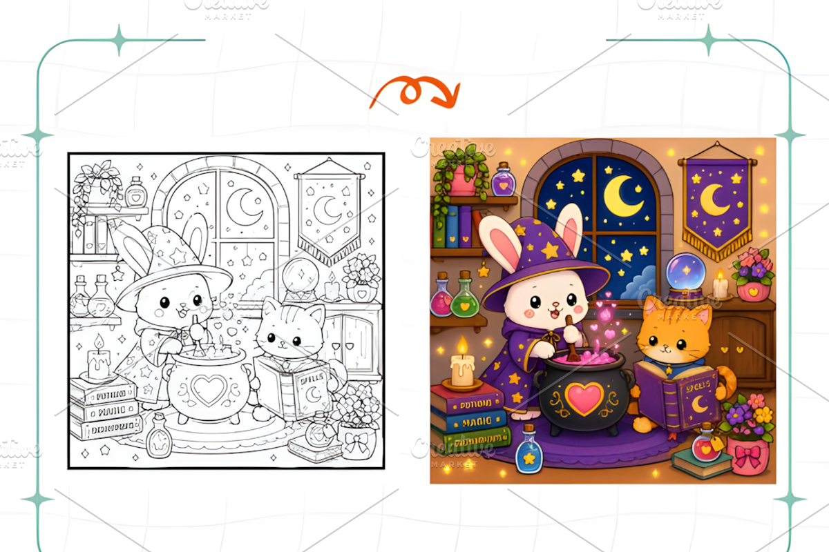 Magic Whimsy Magical Coloring Book, a Decorative Illustration by Coco Bloom (Photo 6 of 8)