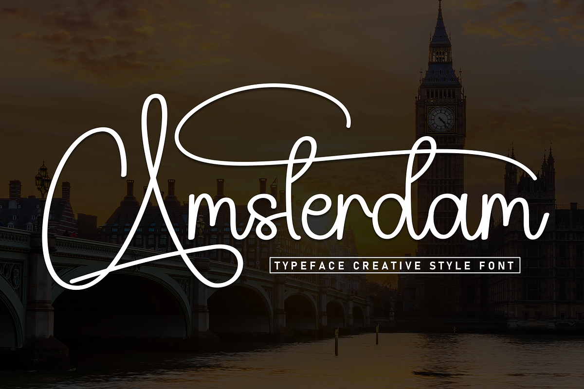 Amsterdam | Script Font, a Handwritten Font by Scratchones (Photo 1 of 9)