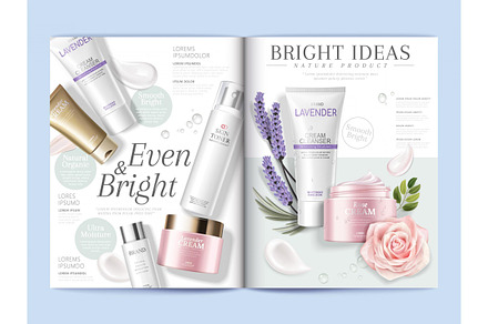 Cosmetic magazine template, a Magazine Template by TotallypicRF