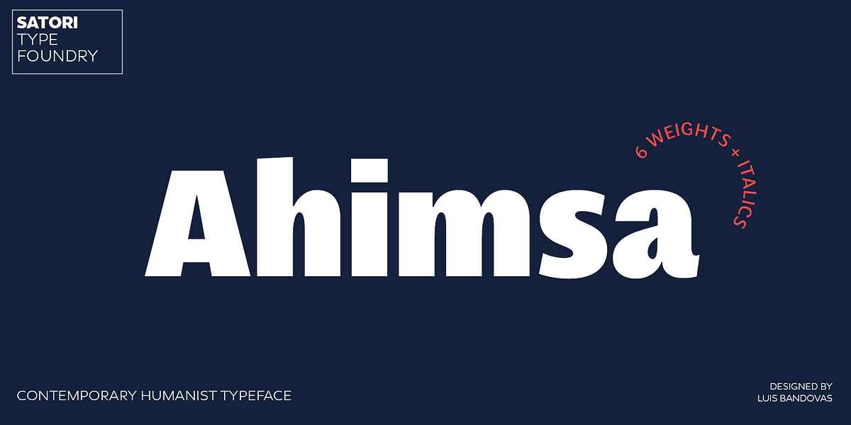 Ahimsa, a Sans Serif Font by Satori (Photo 1 of 12)