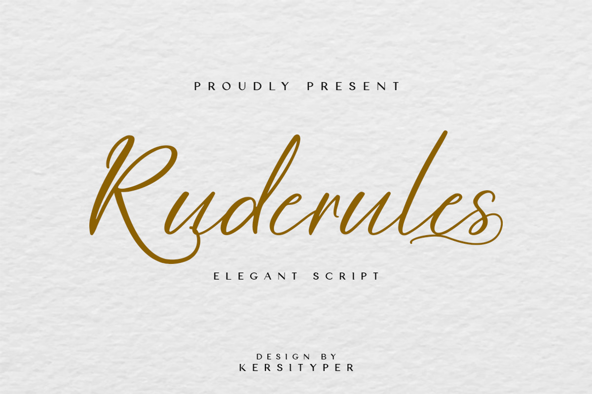 Ruderules, a Script Font by kerismaker (Photo 1 of 10)