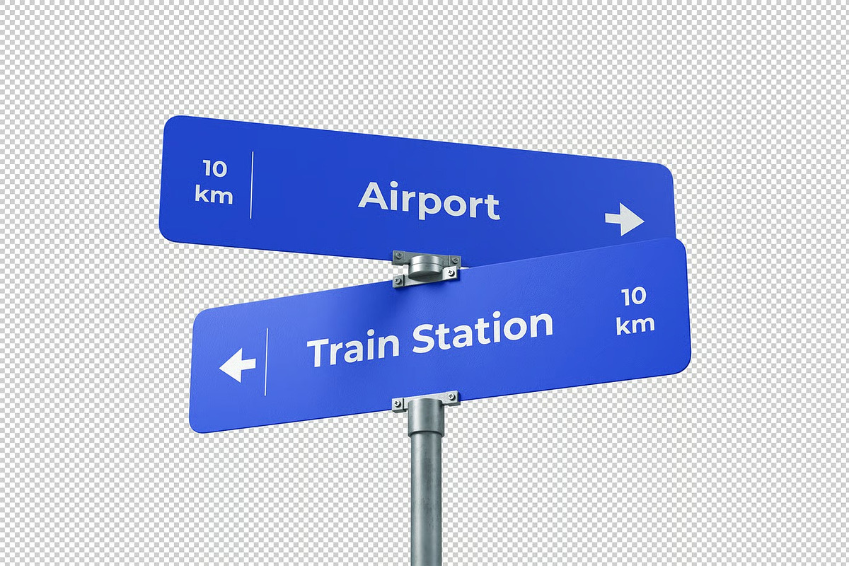 Street Sign Mockup, an Advertising Mockup by zpackcreative (Photo 4 of 4)