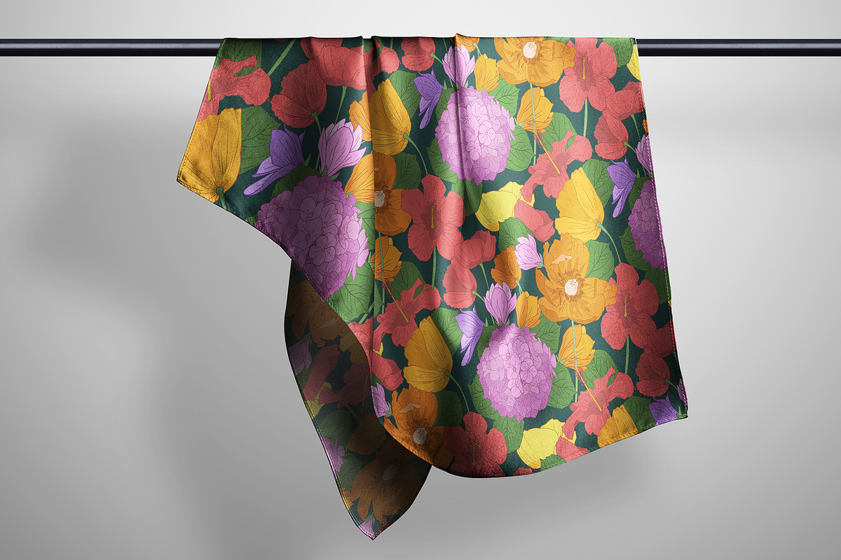 Seamless Flowers Pattern, a Pattern Graphic by Fisminor (Photo 3 of 5)