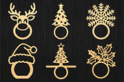 Christmas Napkin Rings Laser Cut SVG, an Object Graphic by DreamCafeArt (Thumbnail 4 of 7)