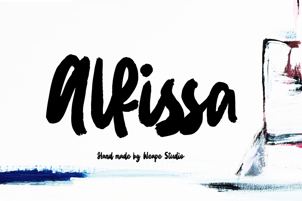 Alfissa - Brush Font, a Script Font by Weape Studio (Photo 1 of 8)