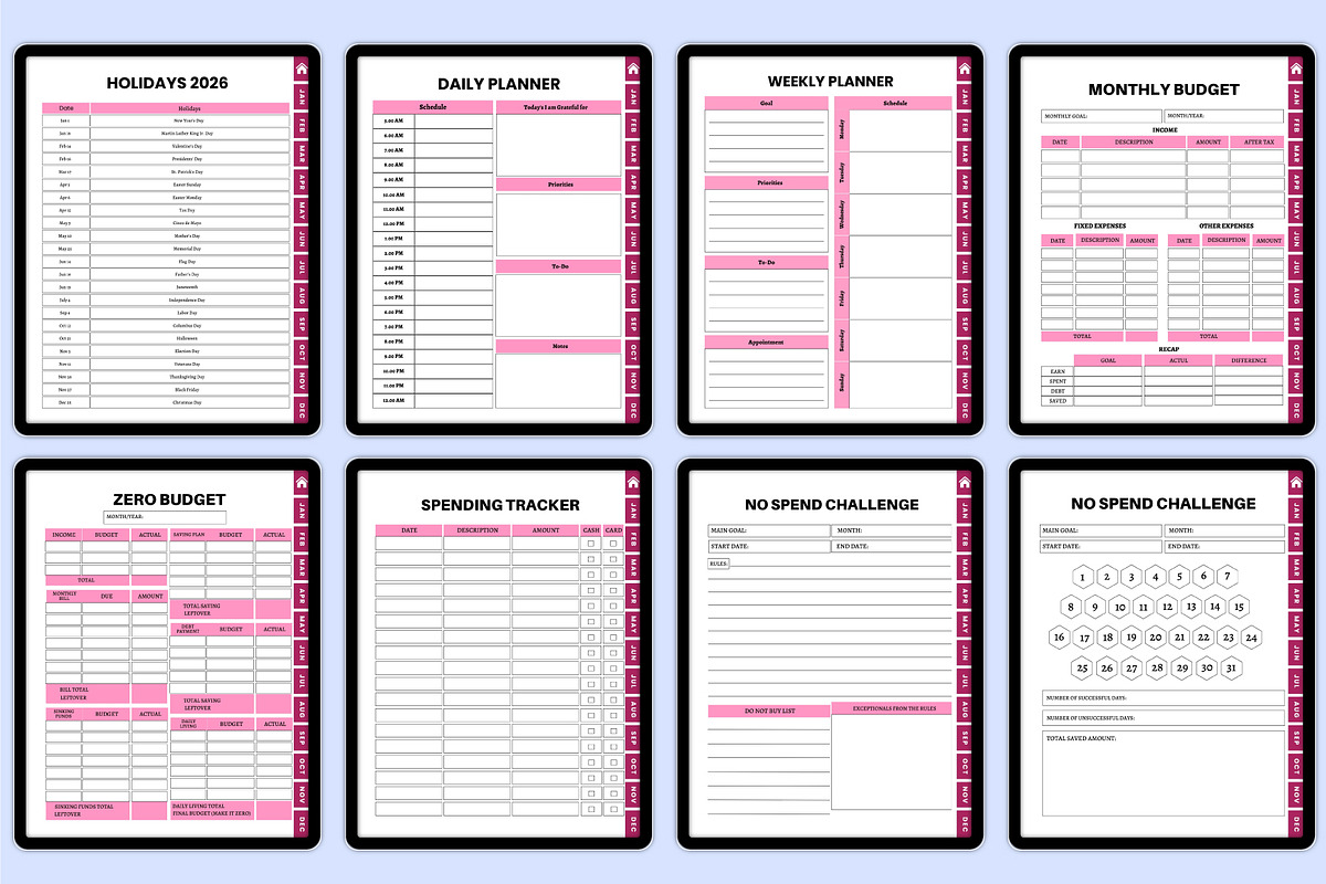 Digital 2026 Budget&Financial Bundle, a Stationery Template by Shumaya (Photo 2 of 6)