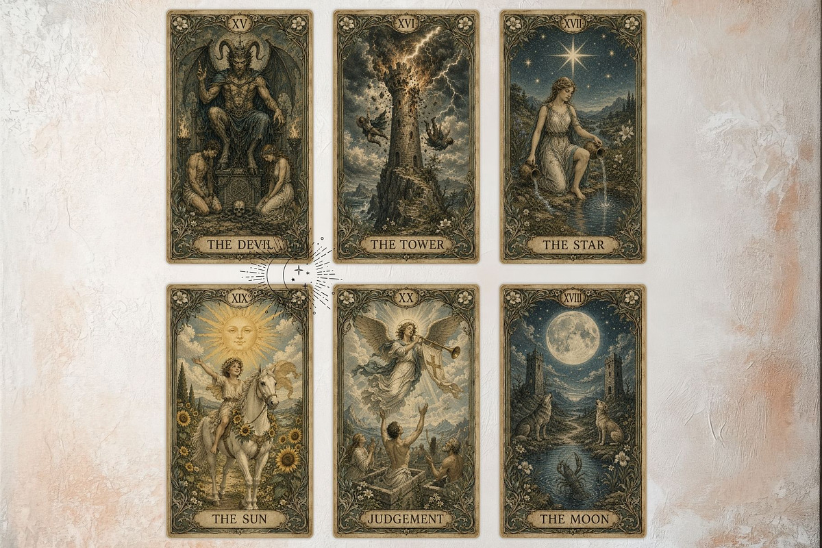 The Verdigris Oracle Tarot Cards, a Decorative Illustration by ThatsDesignArt (Photo 5 of 11)