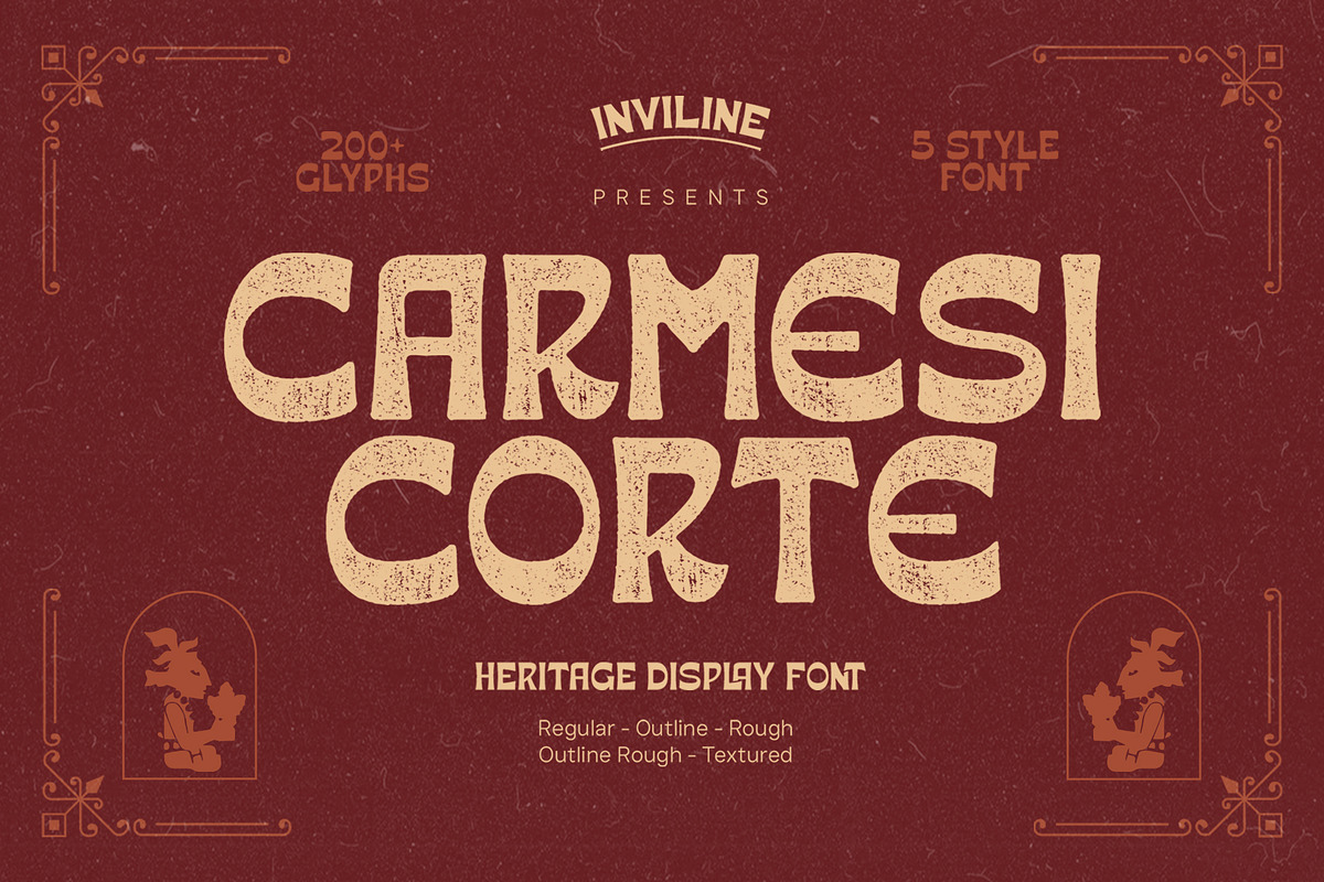 Carmesi Corte-Retro Heritage Family, a Serif Font by Inviline.co (Photo 1 of 14)