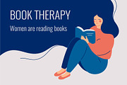 Women are reading books, an Education Illustration by Mary Long (Thumbnail 1 of 3)