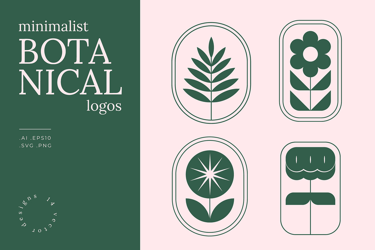 Minimalist Botanical Logos, an Object Graphic by Léo Alexandre (Photo 1 of 11)