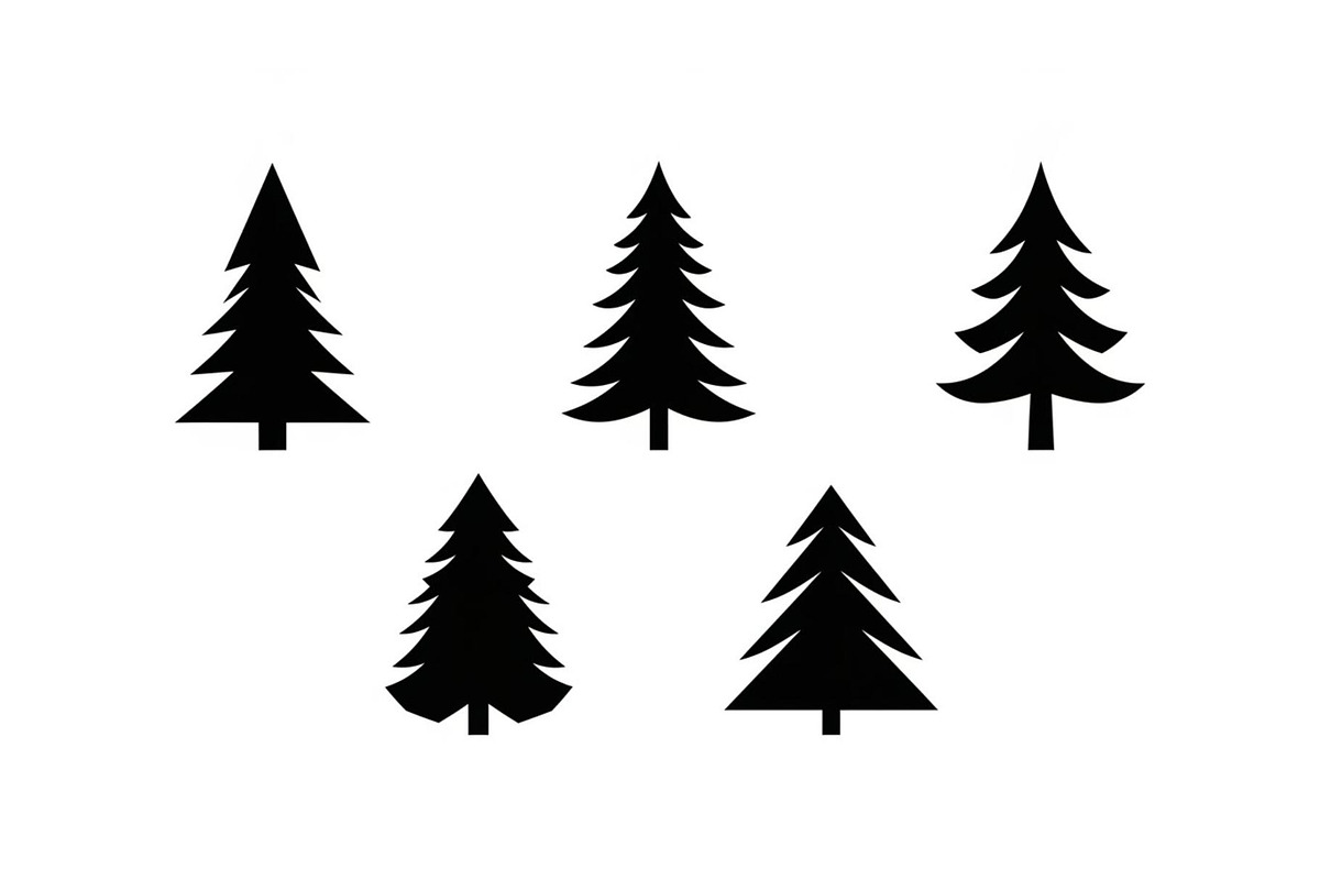 Woodland & Forest Tree Silhouettes B, an Illustration by jahid234 (Photo 12 of 41)