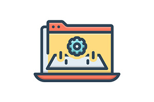 Platform interface color icon, a Duotone Icon by Creative priyanka