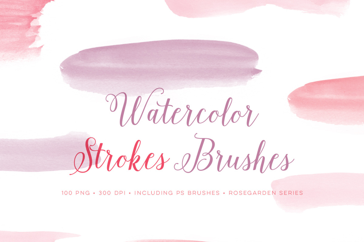 Watercolor Photoshop Brushes Strokes, a Brush Add-On by By Lef (Photo 1 of 3)