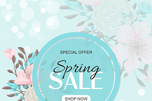 Spring sale background