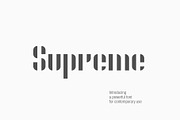 Supreme | A Clean Contemporary Font, a Sans Serif Font by Manraj Ubhi (Thumbnail 1 of 8)