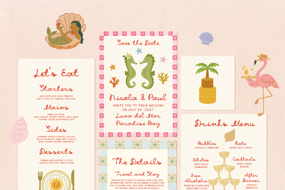 Summer Whimsical Hand Drawn Wedding, an Object Graphic by Ayya Studio (Photo 3 of 14)