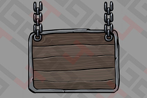 Medieval wood ui panel