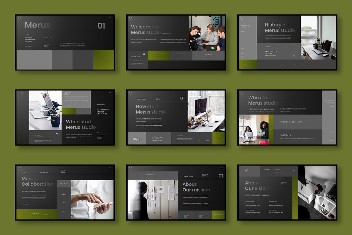 Merus - Business Google Slide, a Presentation Template by Dens Creative Studio (Photo 2 of 6)