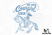 Vintage Western CowGirl SVG Bundle, an Object Illustration by Ya_ Design Store (Thumbnail 4 of 11)