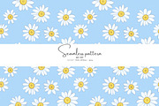 daisy seamless pattern, a Decorative Illustration by Pink Studio Art (Thumbnail 1 of 5)