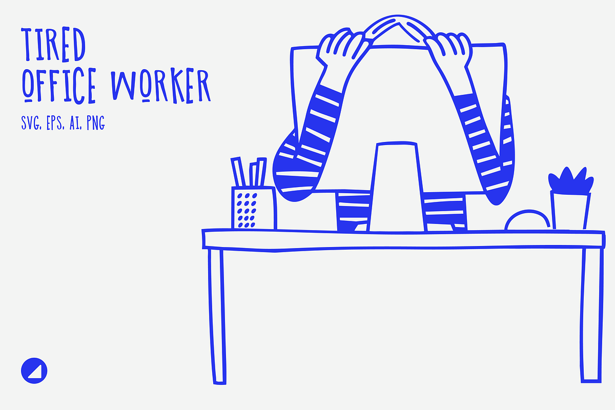 Tired Office Worker Illustration, a Person Illustration by Danil Polshin