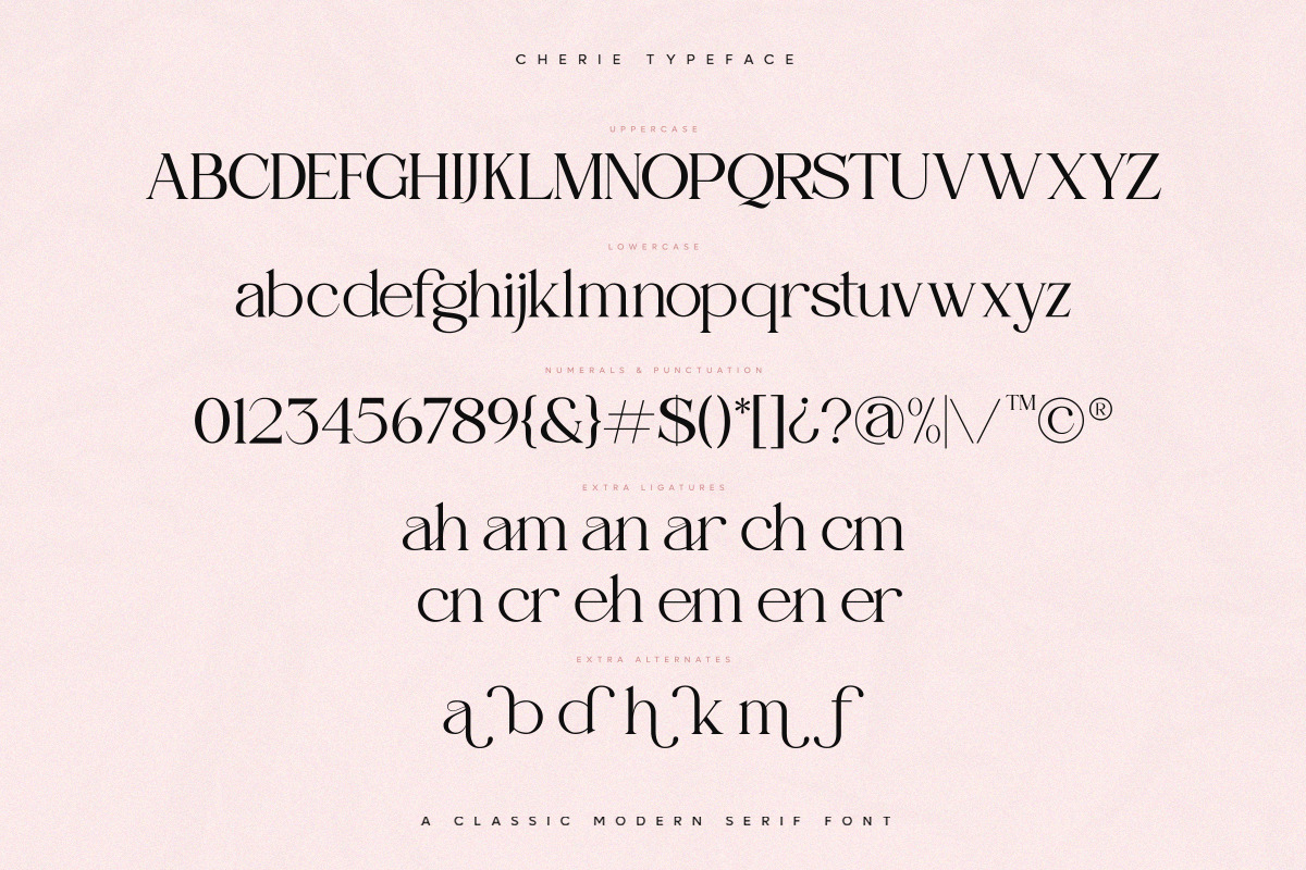 Cherie | Classic Modern Serif, a Serif Font by Pentagonistudio (Photo 11 of 11)