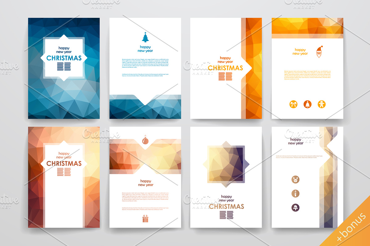 Set of 9 Christmas brochures, a Brochure Template by Palau (Photo 1 of 10)