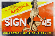 Sign '45 Typeface -50%, a Font by LeoSupply.co (Thumbnail 2 of 7)