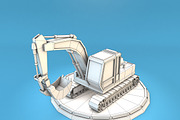 Cartoon Excavator Low Poly, a Cars & Vehicle 3D Model by Low Poly Lab (Thumbnail 2 of 6)