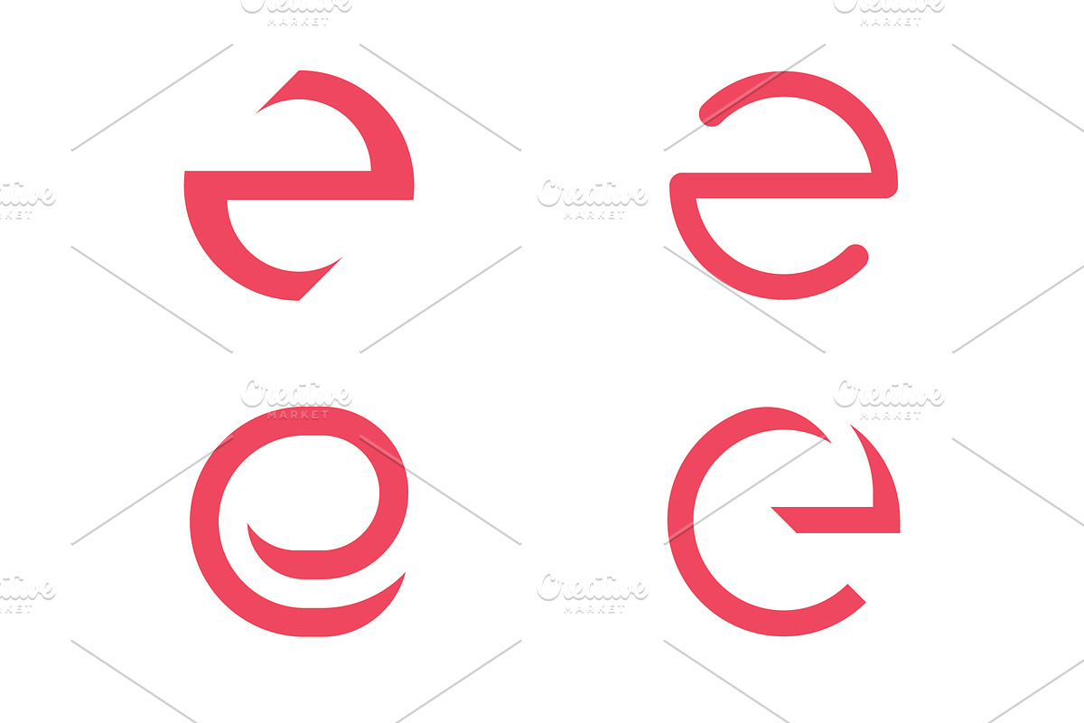 E Logo Design and template. Creative, a Branding & Logo Template by T.Vooka